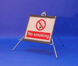 Portable Road Works Signs | One Piece Tripod Signs | No Smoking