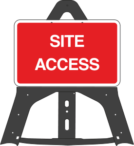 Portable Road Works Signs | Endura Plastic Signs | Site Access Folding Plastic Sign