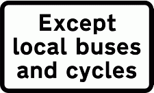 Road Signs | Supplementary Plates | Bus_cycle 2