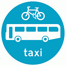 Road Signs | Vehicle Access | Buses cycle taxi route only