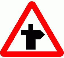 Road Signs | triangular warning signs | Crossroads Ahead 2