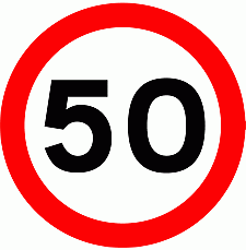 Road Signs | Speed Limit Signs | Maximum Speed 50mph