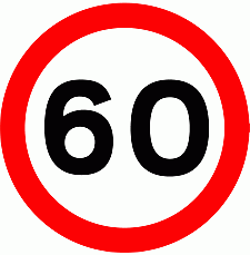 Road Signs | Speed Limit Signs | Maximum Speed 60mph