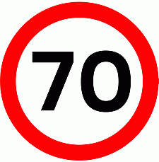 Road Signs | Speed Limit Signs | Maximum Speed 70mph