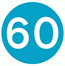 Road Signs | Speed Limit Signs | Minimum Speed 60mph
