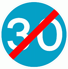 Road Signs | Speed Limit Signs | Minimum Speed ends