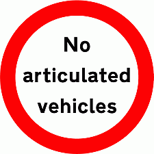 Road Signs | Circular Giving Orders | No Articulated Vehicles