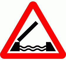 Road Signs | triangular warning signs | Opening or swing bridge ahead