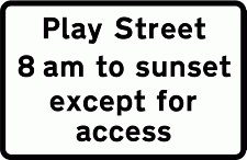 Road Signs | Supplementary Plates | Play street