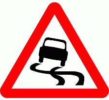 Road Signs | triangular warning signs | Slippery road