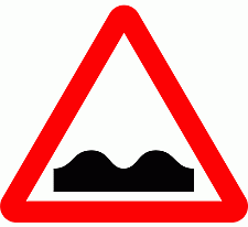 Road Signs | triangular warning signs | Uneven road Surface