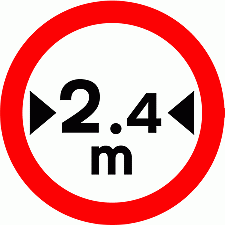 Road Signs | Width or Height Restriction | Width limit