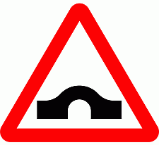 Road Signs | triangular warning signs | Hump back bridge