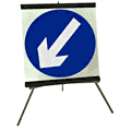 Portable Road Works Signs | Roll Up Tripod Signs | Keep Left 
