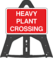 Portable Road Works Signs | Endura Folding Plastic Signs | Heavy Plant Crossing Folding Plastic Sign
