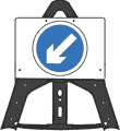 Portable Road Works Signs | Endura Folding Plastic Signs | Keep Left 610 Folding Plastic Sign