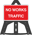 Portable Road Works Signs | Endura Folding Plastic Signs | No Works Traffic Folding Plastic Sign