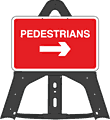 Portable Road Works Signs | Endura Folding Plastic Signs | Pedestrians Right Folding Plastic Sign