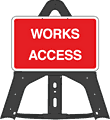 Portable Road Works Signs | Endura Folding Plastic Signs | Works Access Folding Plastic Sign