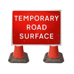 Portable Road Works | Road Cone Signs | 1050x750mm Temporary Road Surface - 7010.1