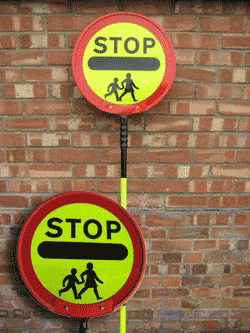 Portable Road Works Signs | Lollipop Signs | 600mm School Crossing Patrol Sign