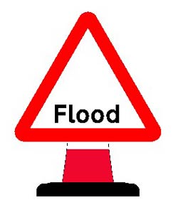 Portable Road Works Signs | Road Cone Signs | 750mm Cone sign Flood
