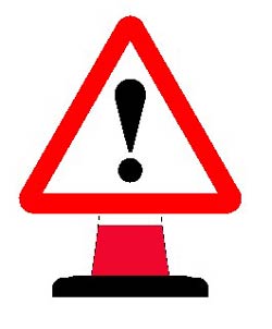 Portable Road Works Signs | Road Cone Signs | 750mm Cone sign Other Danger