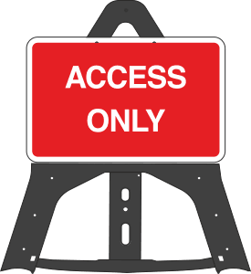 Portable Road Works Signs | Endura Plastic Signs | Access Only Folding Plastic Sign