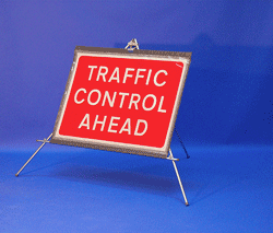 Portable Road Works Signs | One Piece Tripod Signs | Traffic Control Ahead