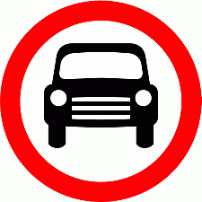 Road Signs | Circular Giving Orders | All motor vehicles prohibited