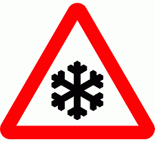 Road Signs | triangular warning signs | Beware of Ice or snow