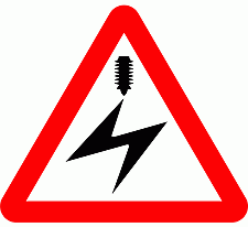 Road Signs | triangular warning signs | Beware of Overhead cable