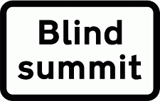 Road Signs | Supplementary Plates | Blind summit
