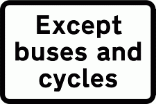 Road Signs | Supplementary Plates | Bus_cycle