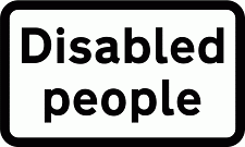 Road Signs | Supplementary Plates | Disabled people