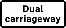Road Signs | Supplementary Plates | Dual carriage