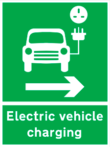 Road Signs | EV Charging Signs | EV Recharging arrow right