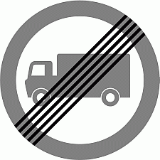 Road Signs | Vehicle Access | End of goods vehicle prohibition