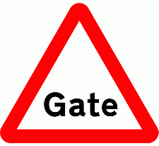 Road Signs | triangular warning signs | Gate Warning Sign