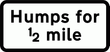 Road Signs | Supplementary Plates | Humps