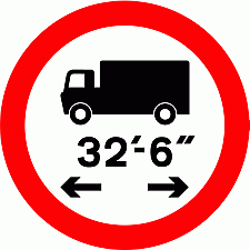 Road Signs | Width or Height Restriction | Length limit