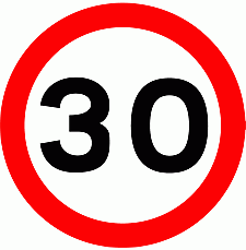 Road Signs | Speed Limit Signs | Maximum Speed 30mph