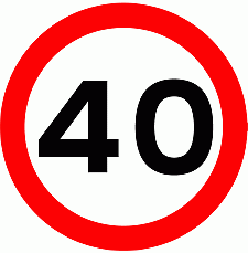 Road Signs | Speed Limit Signs | Maximum Speed 40mph