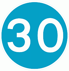 Road Signs | Speed Limit Signs | Minimum Speed 30mph