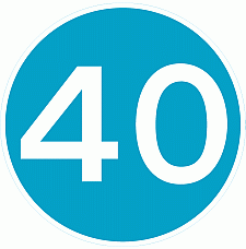 Road Signs | Speed Limit Signs | Minimum Speed 40mph