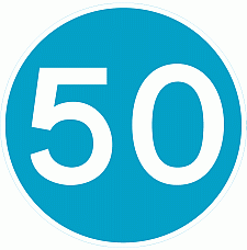 Road Signs | Speed Limit Signs | Minimum Speed 50mph