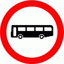 Road Signs | Circular Giving Orders | No buses
