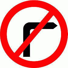 Road Signs | Circular Giving Orders | No right turn