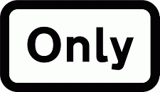 Road Signs | Supplementary Plates | Only