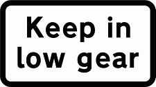 Sp7 Sign SP7_526 Low gear | Supplementary Plates | Road Signs Signs